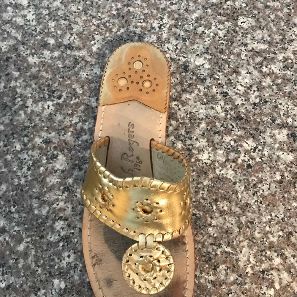 Jack Rogers Gold Sandals
